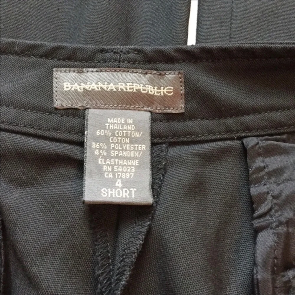 Banana Republic Black Dress Pants Mid Rise 4 Short